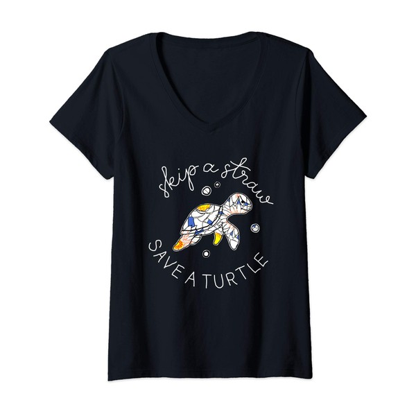 Womens Skip a Straw Save the Turtles - Save the