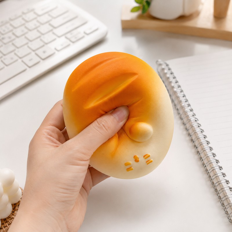 Giant Bread Squishy Toy for Squeezing & Fidgeting – 10cm