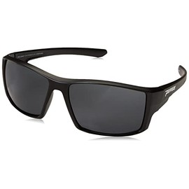 Pepper's Downforce Polarized Oval Sunglasses, Rubberized Matte Black, 61 mm