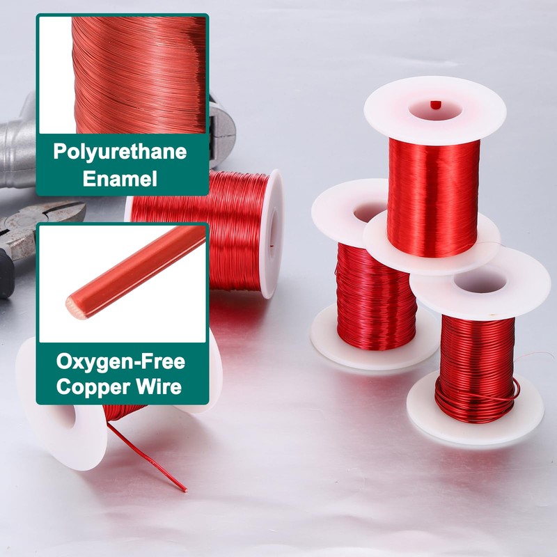 MECCANIXITY 36 AWG Magnet Wire, 36 Gauge Enameled Copper Wire,