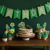 48 piezas de adornos para cupcakes de cactus para decoraciones