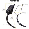 DREAMIZER Universal 8mm/10mm Black Irregular Shape Motorcycle Rear View Mirrors
