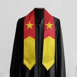 Tigray Region Flag International Graduate Satin Stole Scarf with National Flag Design, 72" Graduation Sash