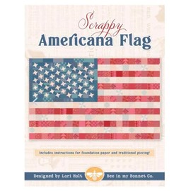 Riley Blake It's Sew Emma Scrappy Americana Flag Quilt Pattern by Lori Holt of Bee in My Bonnet, Perfect for Quilting, DIY Crafting, and Home Decor