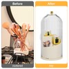 uxcell Makeup Brush Holder with Clear Lid, 2 Pcs 360