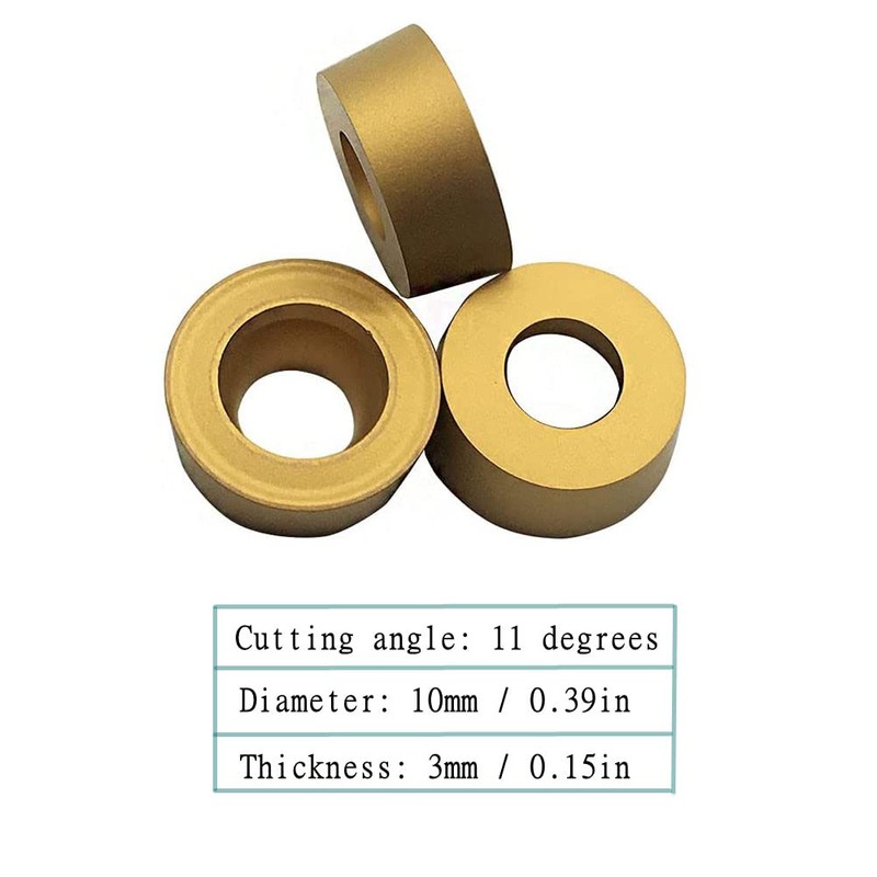 Zouzmin RCMT10T3M0 10pcs Carbide indexable Turning Insert with 5/8" SRDCN1616H10