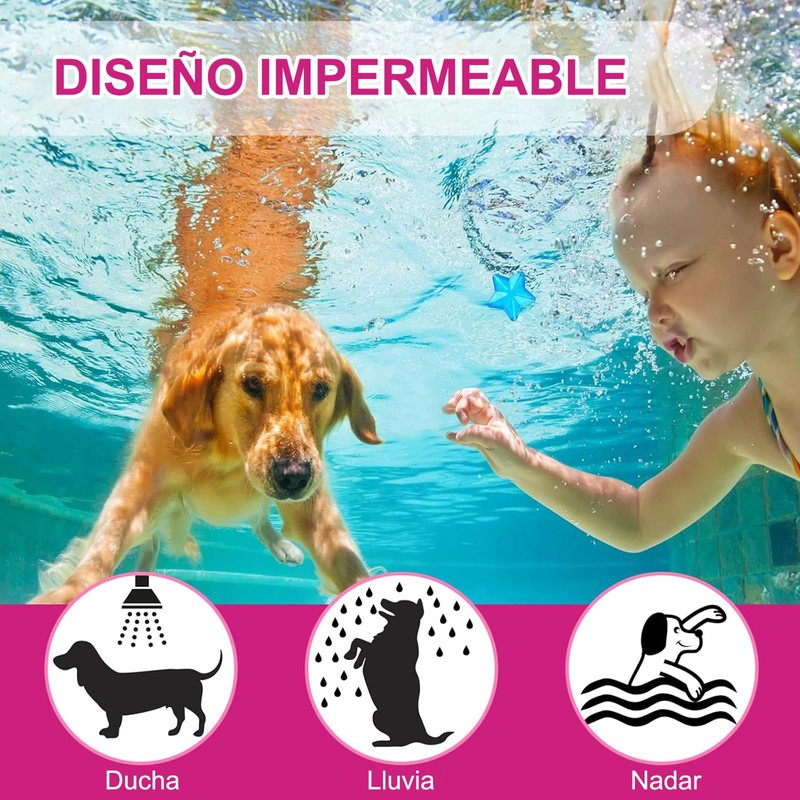 RYEWGRV 4 Pieza Collar con Hebilla, 65CM/26.6in (Rosa)