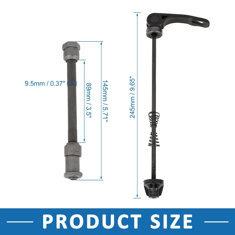 A ABSOPRO 9.5mm Quick Release Bearing Rear Hollow Axle Set