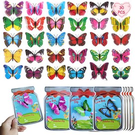 Valentines Day Cards for Kids School Classroom, 30 Packs Kids Valentine's Day Gifts Love Bug Greeting Cards with Butterfly Toy, Funny Valentine Exchange Cards for Classroom Party Favor