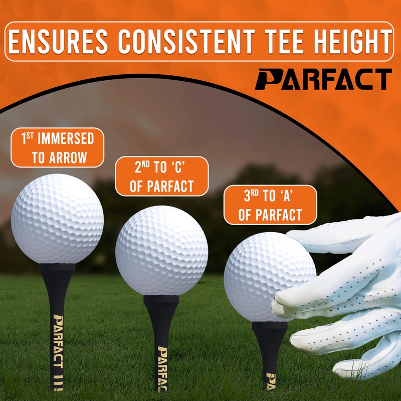 ParFact Golf Tees Wooden | Pack of 30 | Durable