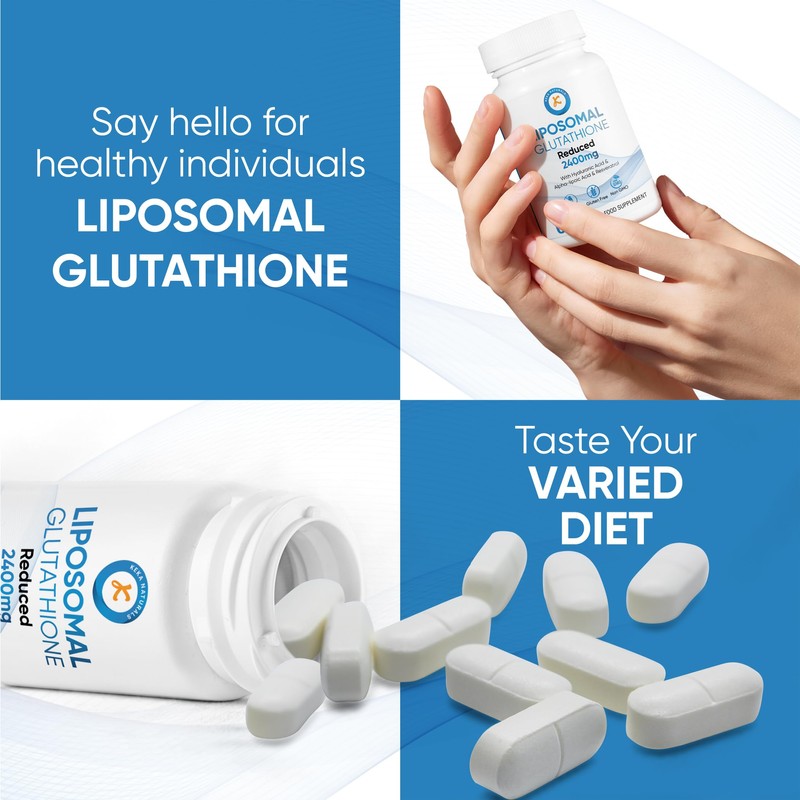 2400 MG Liposomal Glutathione Softgels, Max Absorption, Active Form L-Glutathione