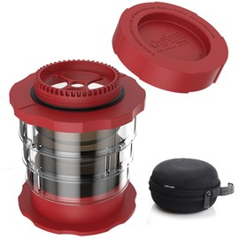 Cafflano Kompact Portable Coffee Maker - Red - Travel Hot and Cold Coffee Brewer French Press Pour Over - Travel Coffee Pot Cup