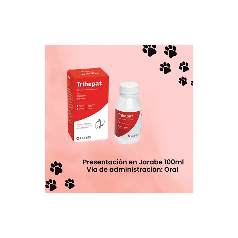 Trihepat Labyes 100ml Protector Hepático Perro Y Gato 3 Pz