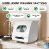 WUSILILU 1200W Portable Countertop Dishwasher, High-Temperature Water+Darts Rotary Spray Compact