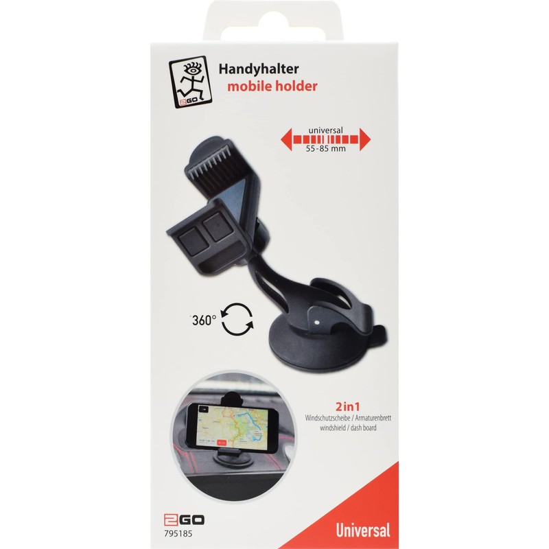 2GO AC95185 Universal Car Mount for Smart Phone/Navigation Device