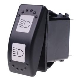YLQASOON 6 Pin 2 Position High Low Beam Switch 710001725 Compatible with Can Am Commander Maverick 1000R Headlight Switch 20A 12V Amber LED Light