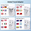 Travel Adapter Worldwide, Universal Travel Plug with 2 USB A