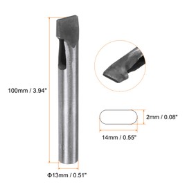 HARFINGTON Leather Oval Hole Punch 14x2mm Belt Hole Puncher Oblong Hollow Punching Cutting Tool for Leather Crafting, Watch Band, Strap, Cloth, Gaskets