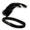 Sequins Feather Headpiece 1920s Carnival Party Accessory Party Feather Headband