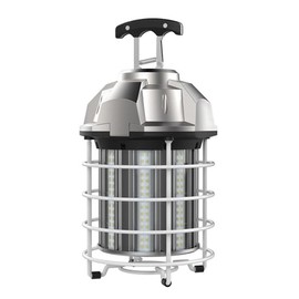 KASTLITE 60W Remote Control Temp Job Site LED Lighting, 6600LM 5000K 20FT Corded IP65 Waterproof Portable Work Light, 120V Temporary Hanging Construction Worklight - Outdoor Jobsite Workbench Light