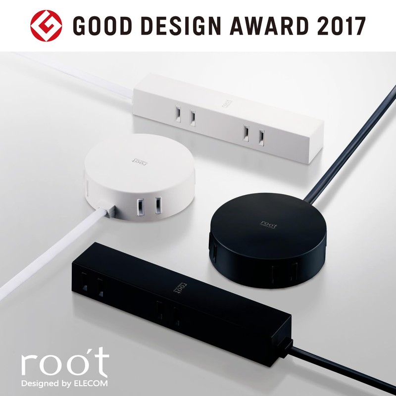Elecom AVT-D3-2425BK Power Strip Showing Interior Roo't 4 Outlet 6.5