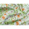 100% Cotton Fabric - Orange & White Daisy Floral on
