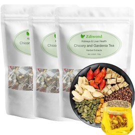Chicory and Gardenia Tea Bags for Kidneys, Herbal Tea Blend Kidney Liver Health Tea, 8 Excellent Herbal Extracts Chinese Tea, Organic Natural Ingredients (3)