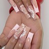 Extra Long Press on Nails Square Coffin Fake Nails Nude