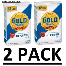 General Mills 2 PACK - Gold Medal All Purpose Flour (5.44 kg., 12 lbs.) Total 24 lbs FRESH!!