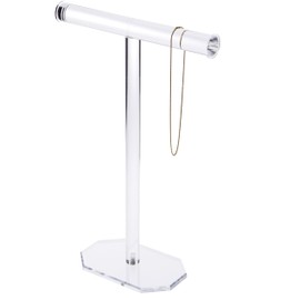 Plymor Clear Acrylic T-Bar Necklace Display Stand, 18" H x 12" W x 5" D