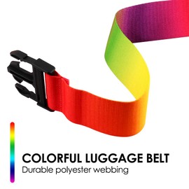 Gutsdoor Adjustable Travel Luggage Straps Suitcase Belt Colorful Luggage Packing Accessories 1.96 in W x 6.4 ft L(2 Pack)