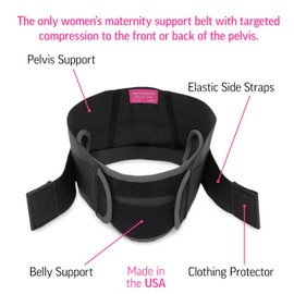 OPTP Maternity Support Belt by Diane Lee - Extra-Strong Targeted Compression Pregnancy Belts for Pelvic and Back Support During Pregnancy and/or Postpartum - (Size Medium)
