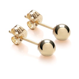 9ct Yellow Gold 4mm Ball Stud Earrings