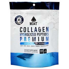 MOMOF4TRANSFORM MO4T Collagen Peptides- Collagen Powder- Hydrolyzed Collagen- Grass fed - Colageno Hidrolizado -Unflavored Collagen (1 Pound)
