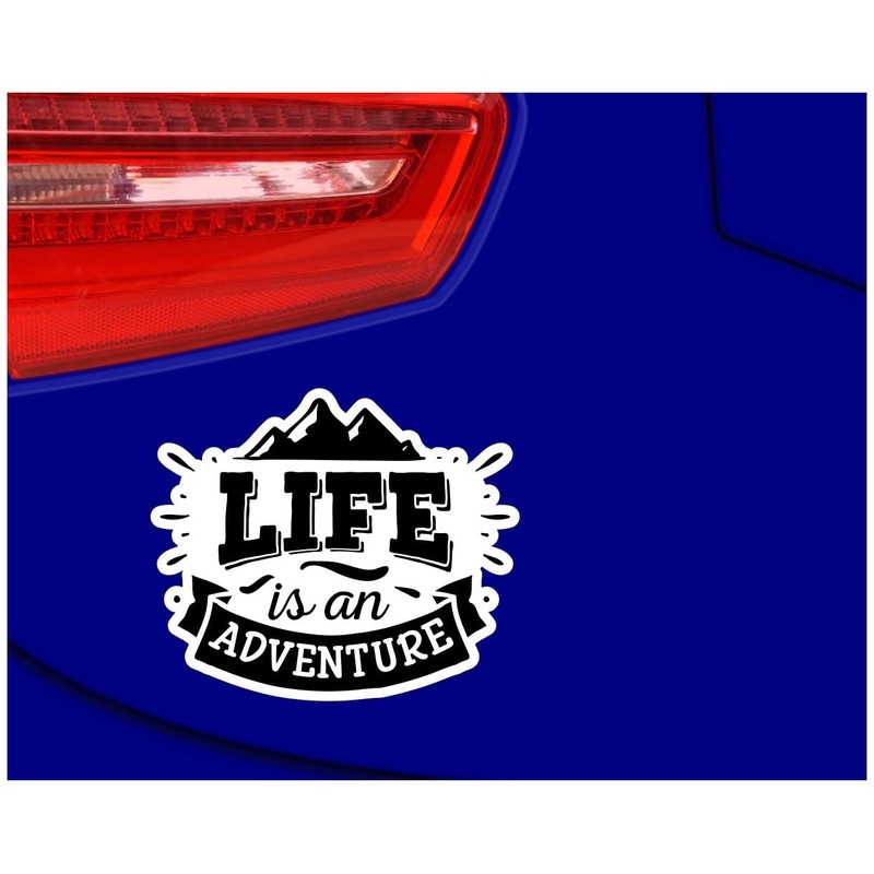 Samunshi® Life Is An Adventure Lettering Sticker Car Sticker Windscreen