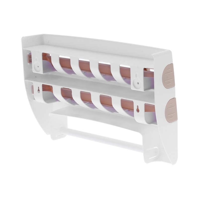 Plastic Wrap Storage Rack Cling Film Dispenser Cutter Paper Towel