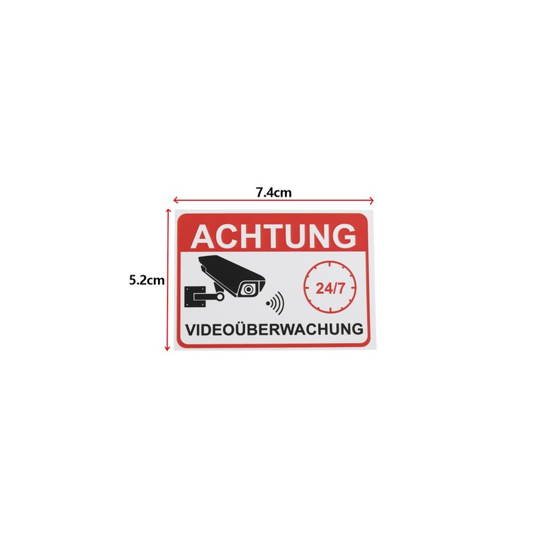Be In Your Mind 20PCS Warning Video Surveillance Sticker 7.4
