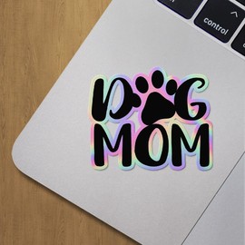 Holographic Decal Stickers of Dog Mom Premium Waterproof Vinyl Decal Stickers for Laptop Phone Accessory Helmet Car Window Mug Tuber Cup Door Wall Decoration ANDVER30d605aHO