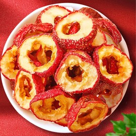 Lingyunxi Dried Hawthorn Fruit Tea Berries Hawthorn Slices Nature Sun-Dried Seedless Hawthorns Smoothie&Iced Tea Sweet-sour Balance 山楂 山楂片 山楂干 去核 400g/14.1oz