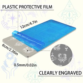 PH PandaHall Pack of 3 Moon Sun Nail Art Stamp Plate Nail Stamp Dream Catcher Nail Stamp Plate Nail Stencils Print Nail Stencils Nail Picture Plates for the Manicure Salon