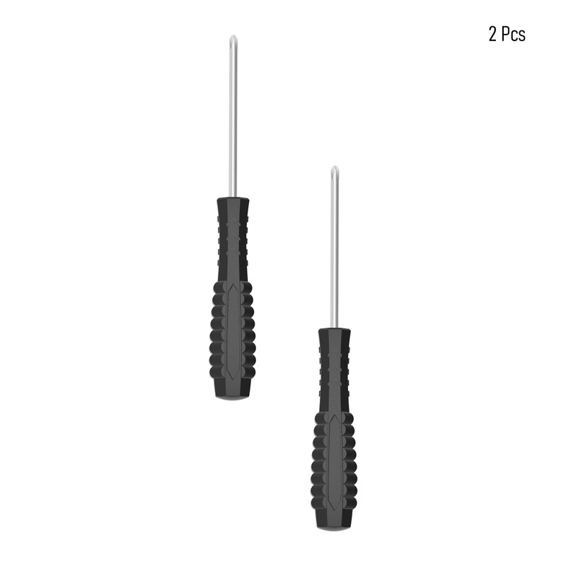 FOCMKEAS 2PCS Mini Phillips Screwdriver, 3mm Cross Head with Black