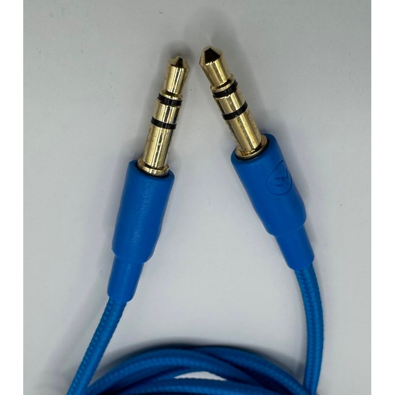 LockMingle 3.5mm Aux Audio Cable, 1m Braided Nylon, Gold-Plated Connectors,