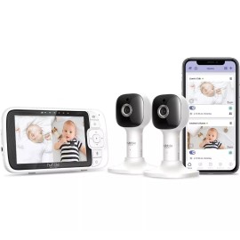 Hubble Connected Nursery Pal Cloud 5" Smart HD Twin Baby Monitor w/Night Light
