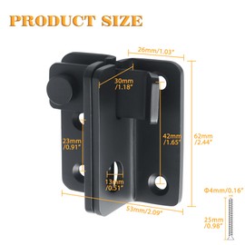 Alise Flip Latch Gate Latches Set with Padlock,Slide Bolt Latch Safety Door Lock Catch for Barn Cabinet Pet Cage Garden Bathroom Garage Window Sliding Door,Heavy Duty Stainless Steel Matte Black