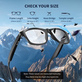 ALOUS Smart Glasses for Men & Women,Bluetooth Glasses with AI Translator,164 Languages &Open Ear Sound Mic & Speakers, Intelligent Touch,Magnetic Charging,UV Protection and Voice Assistant