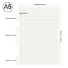 135 Sheets A5 Refill Paper Squared 6 Holes Blank for
