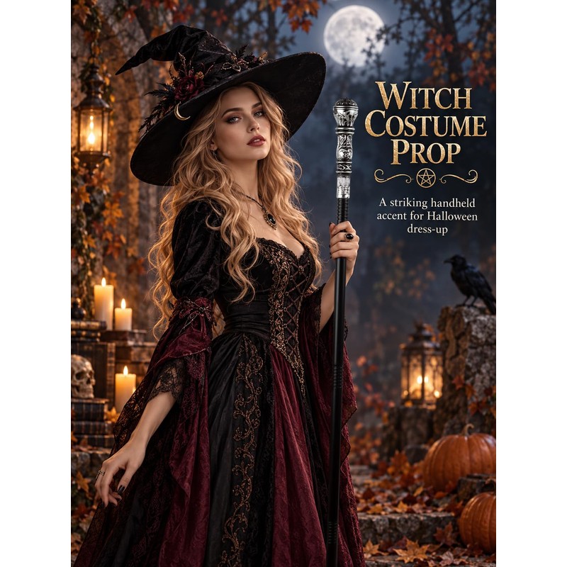 44 in Halloween Wizard Staff Maleficent Staff Queen Scepter Canes