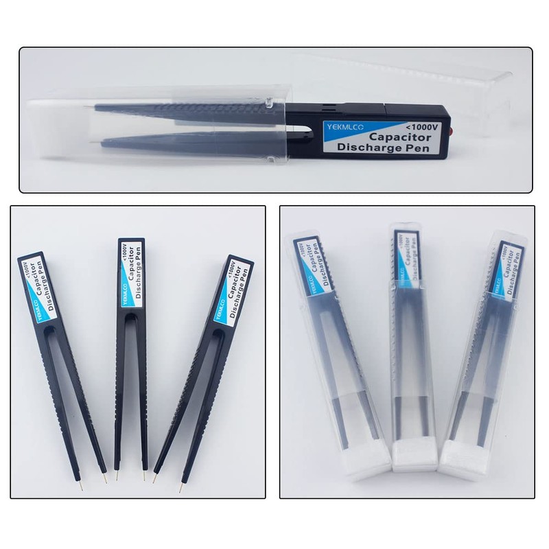 YEKMLCO Capacitor Discharge Pen, FDB1, 10-1000V, Rectangular, Metal, Fast Discharging,