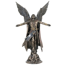 US 6.5 Inch Ascending Warrior Angel Cold Cast Bronze Sculpture Figurine