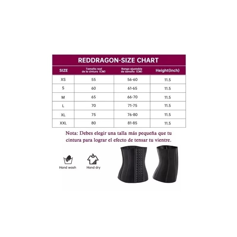 CNZHENGRUI-MXF Faja Reductora De Látex De 4 Hileras Con Broches